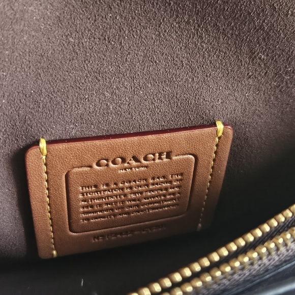 Coach Maple Pebbled Tabby 20 Leather Shoulder Bag with Gold Tone Hardware - Picture 10 of 16